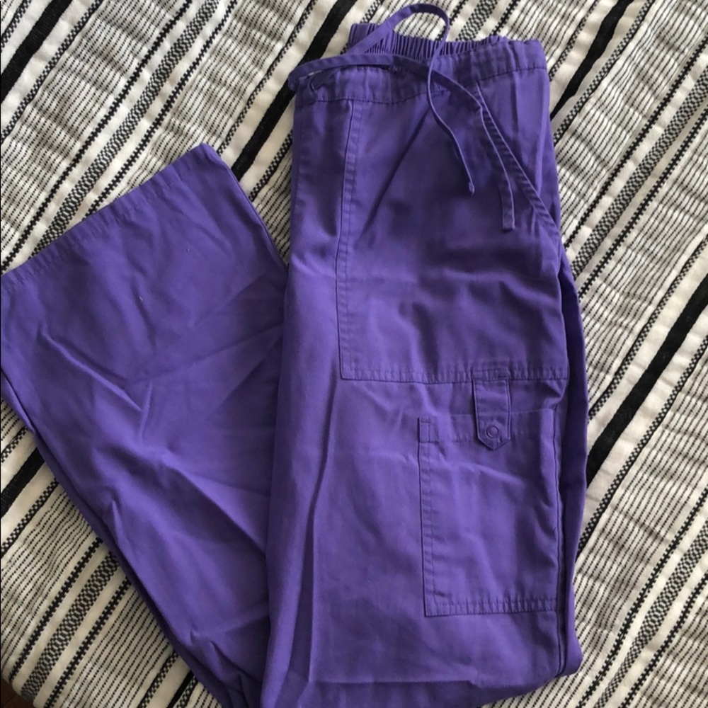 XS purple scrub pants